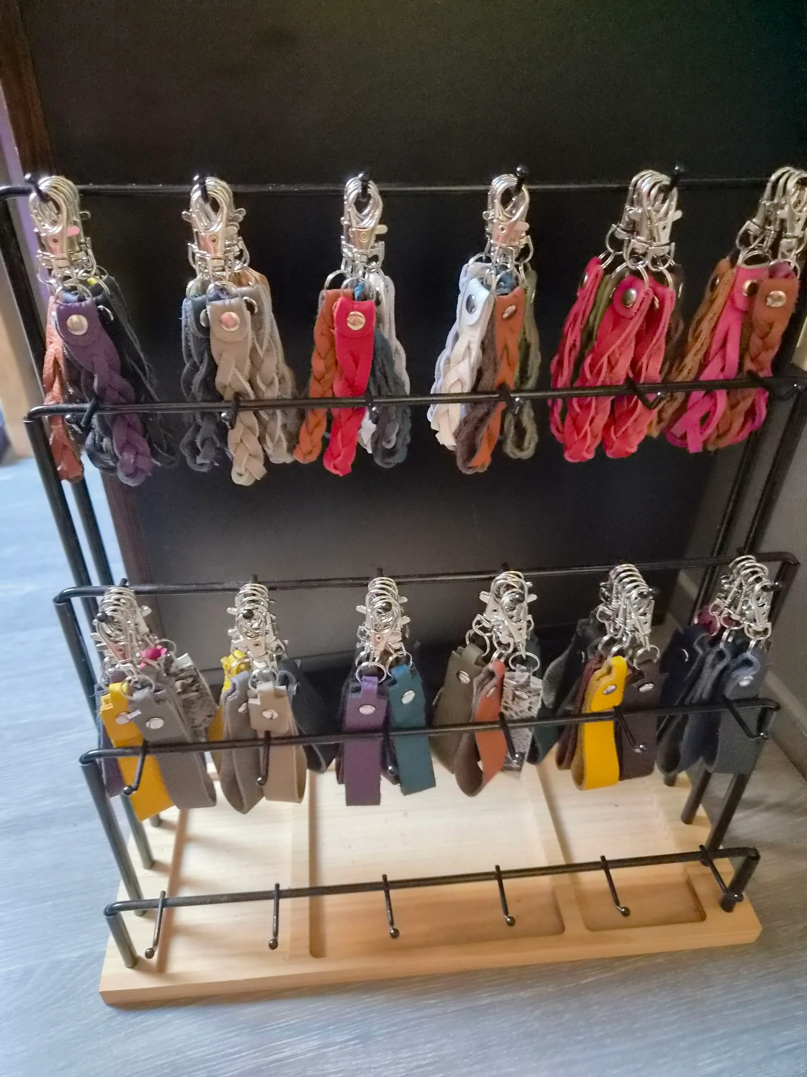 Echte leren sleutelhanger 